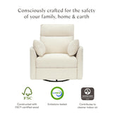 Nori Glider Recliner w/ Electronic Control and USB in Performance Ivory Boucle