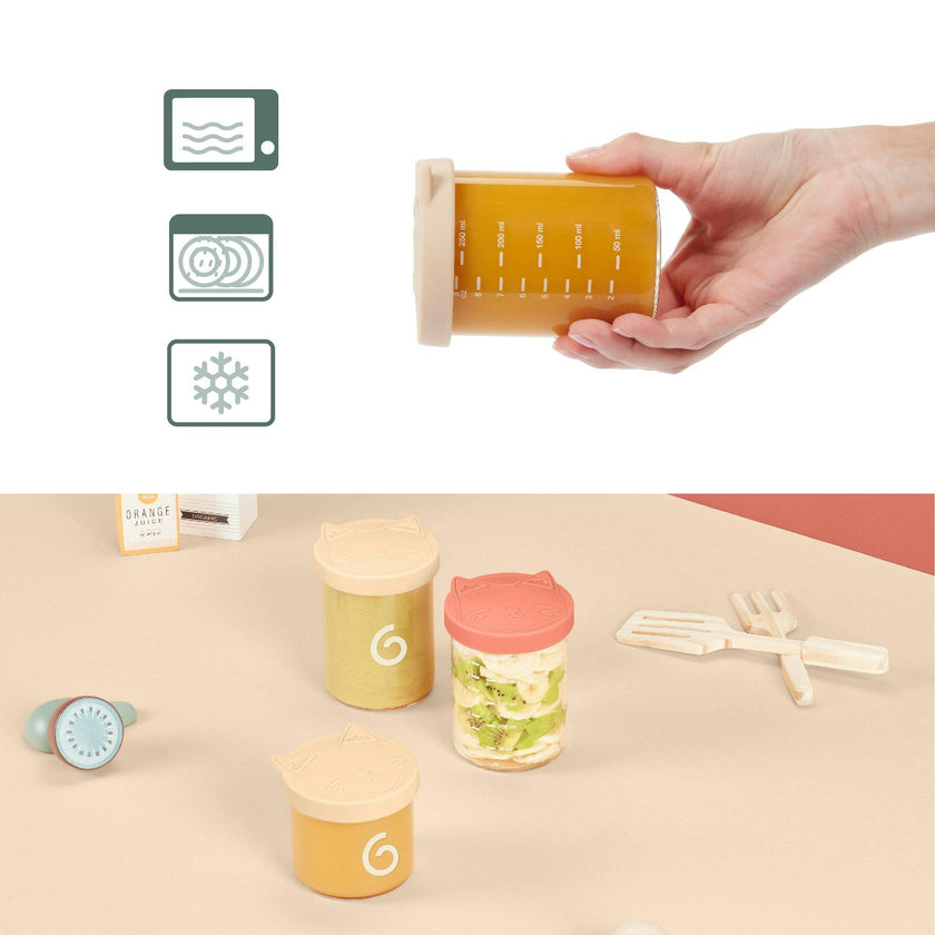 Babymoov Isy Glass Baby Food Storage Jars (Oven-Safe, Airtight)