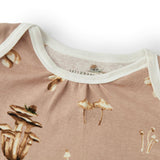 Mushroom Organic Cotton Ruffle Long Sleeve One Piece