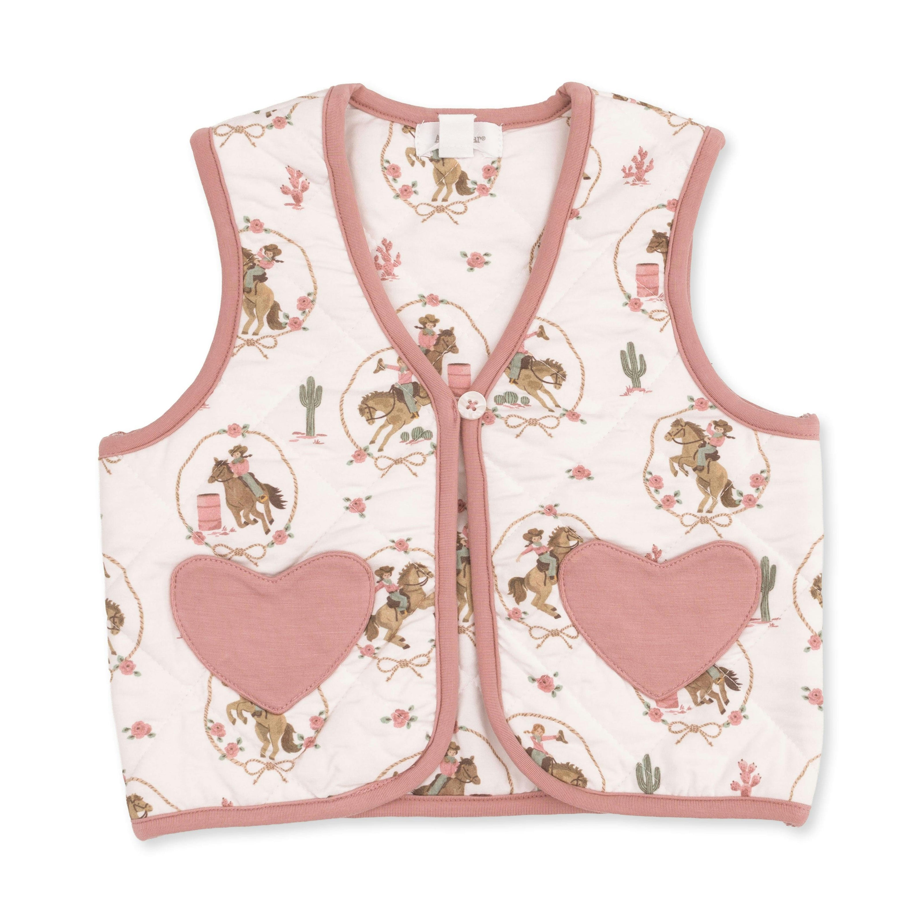 Cowgirl Cameos - Quilted Vest with Heart Pockets