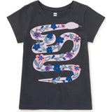 Floral Graphic Tee, Blue