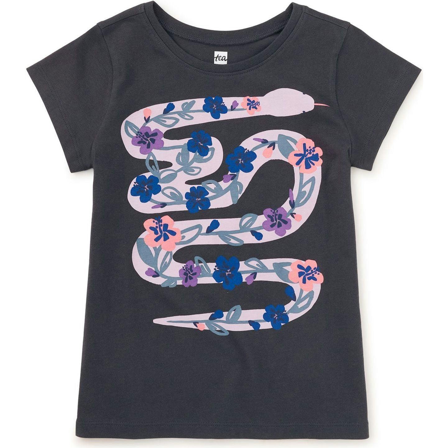 Floral Graphic Tee, Blue
