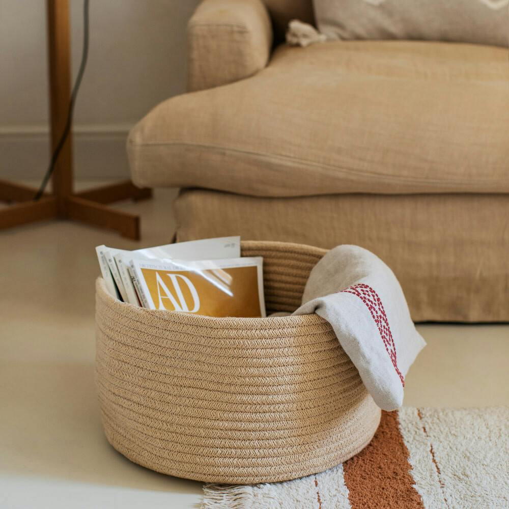 Gram Hand Braided Thick Cord Basket