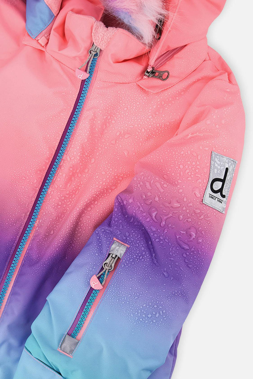 Two Piece Play Snowsuit Pink To Blue Gradient