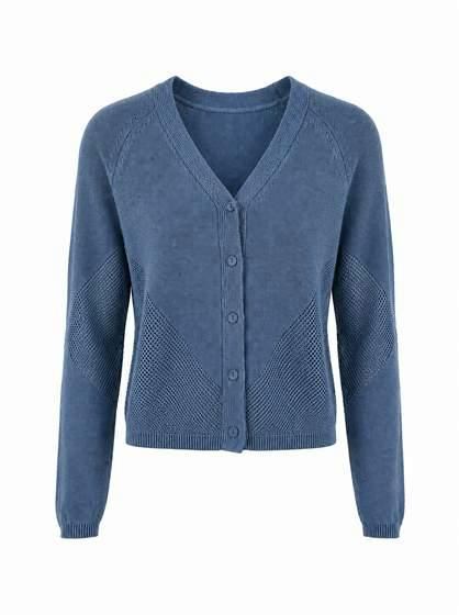 Knitted Boucle Cropped Cardigan