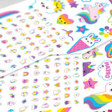 Tattoo-Palooza Temporary Tattoos & Nail Stickers - Unicorns & Rainbows