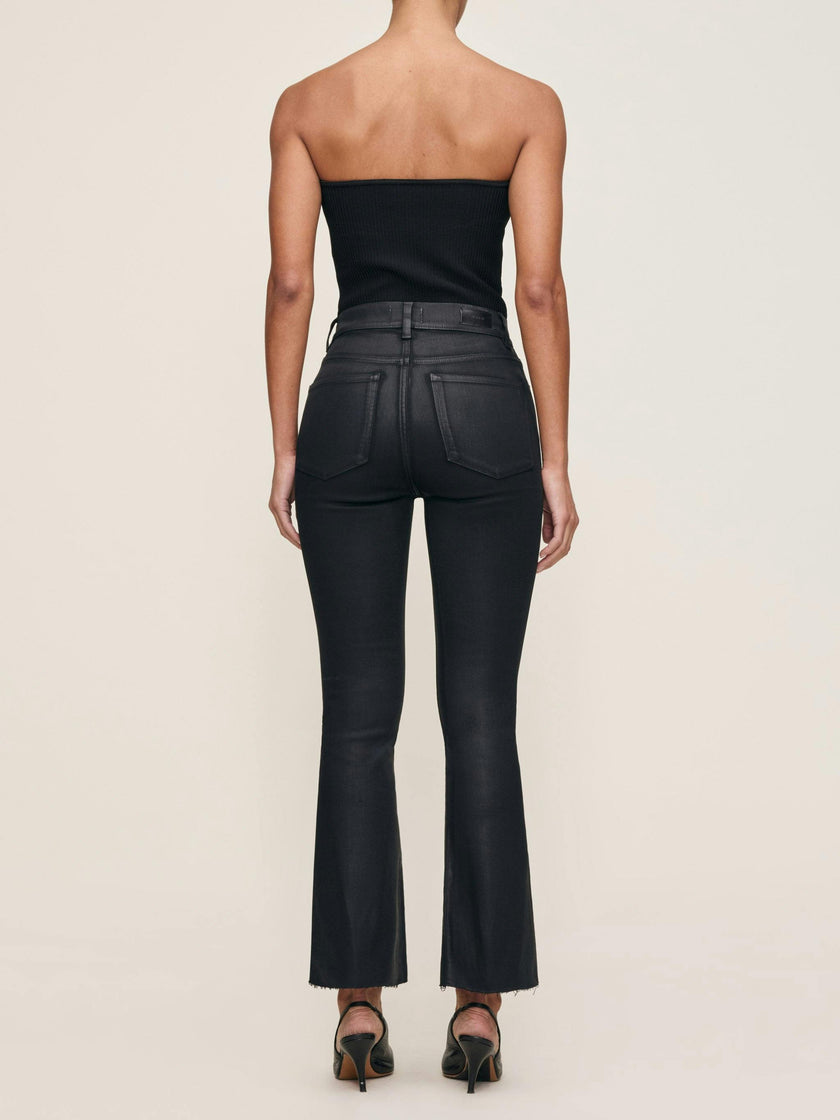 Bridget Boot High Rise Instasculpt™ Crop Jeans Black Coated