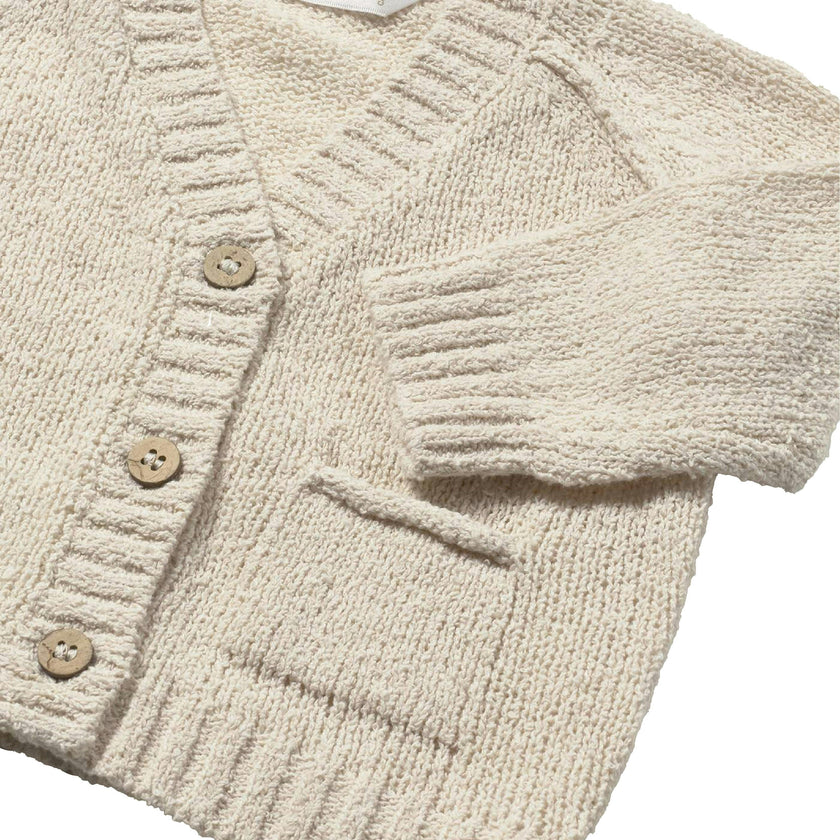 Beige Knitted Baby Cardigan