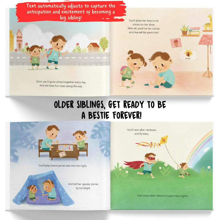 Me and My New Baby Sibling: Besties Forever! (Personalized Book for an Older Sibling to be)