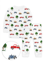 The Organic Long Sleeve Pajama Set [Farm Trucks]