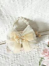 Organza Big Bow Tweed Purse