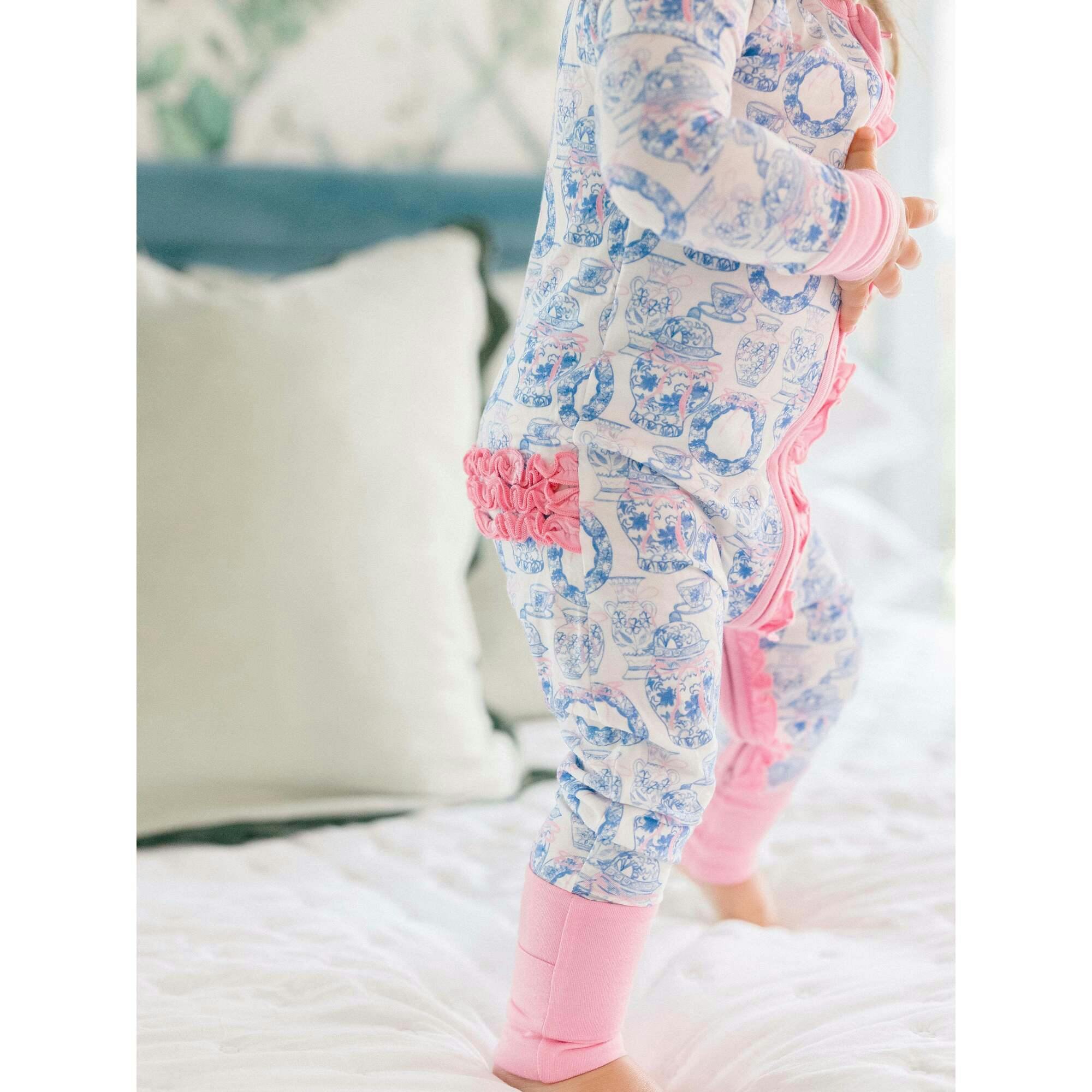 Porcelain Bamboo Ruffle Romper