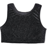 Twinkly Velvet Black Velvet Bra Crop, Black
