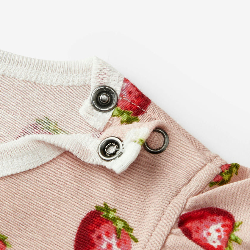 Strawberry Organic Cotton Ruffle One Piece