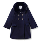 The Luxe Collar Coat, navy blue