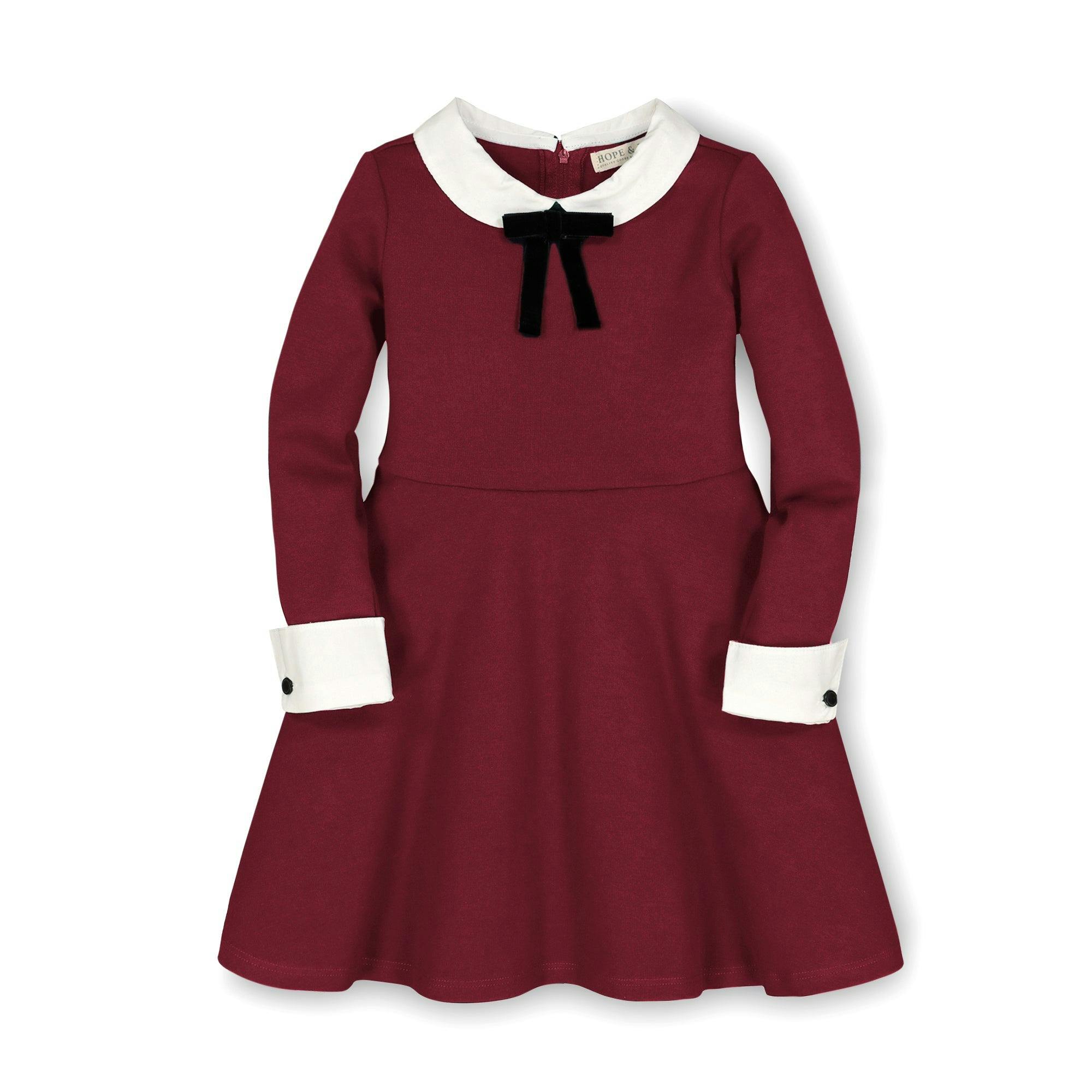 French Look Ponte Dress with Bow