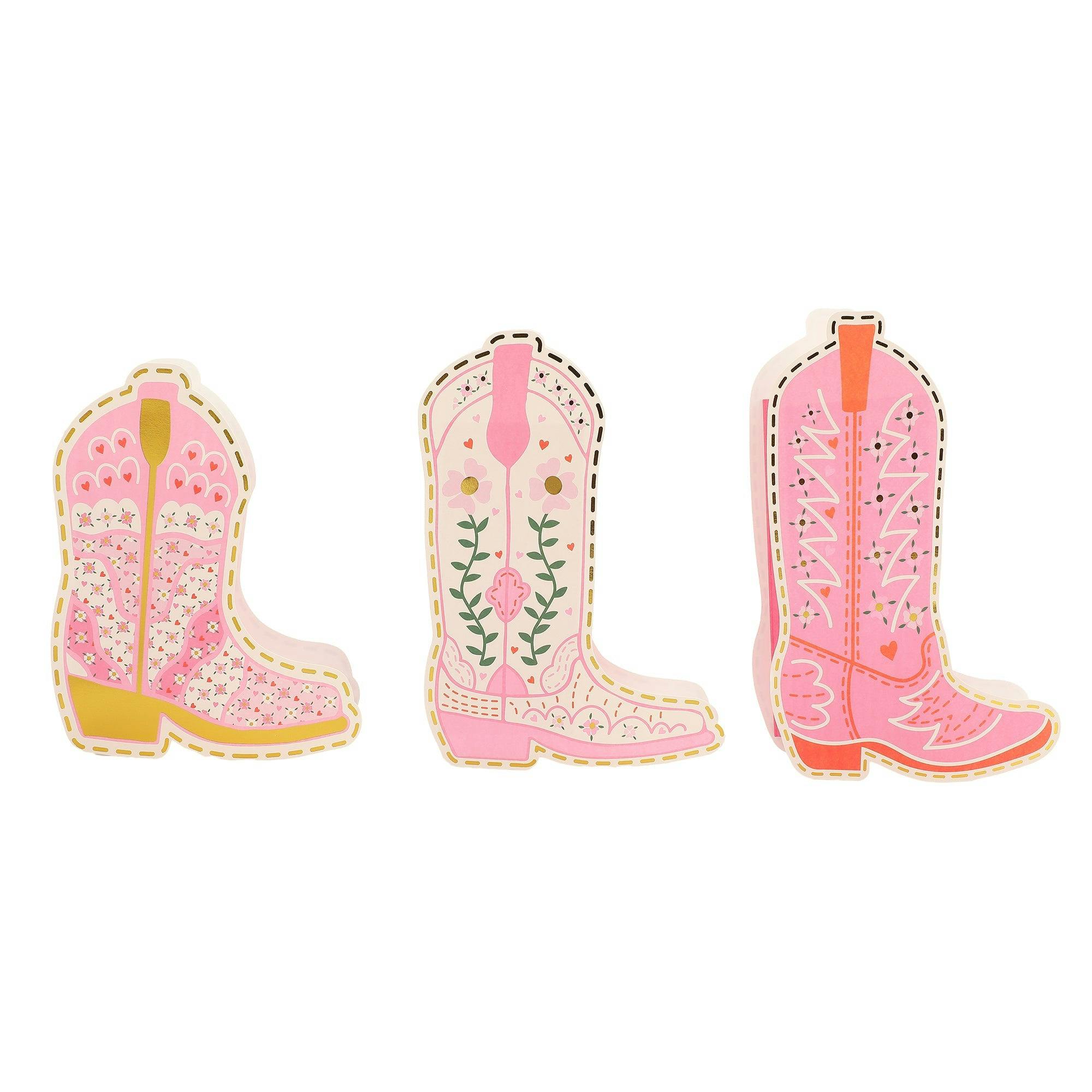 Boot Scoot Blooms Cowboy Boot Pop-Up Vase Slip Covers Set of 3
