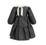 Black Tiered Floral Dress