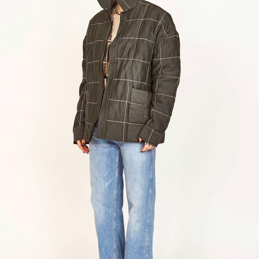 Tahoe Quilted Jacket in Black Olive
