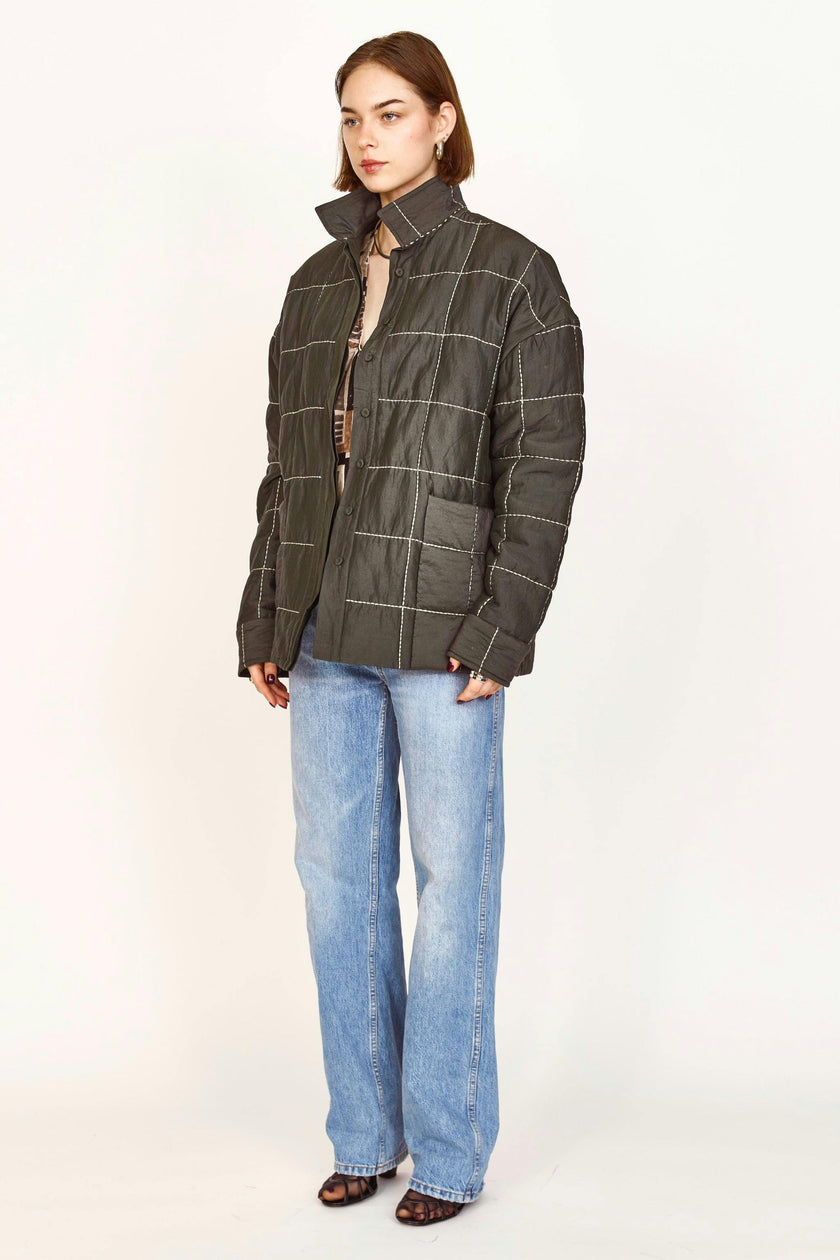 Tahoe Quilted Jacket in Black Olive