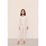 Kids Printed TENCEL Modal Unisex Long PJ Set, Grey