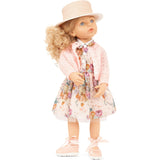 Gotz Happy Kidz Greta  19.5" Posable Doll with Full Garments & Accessories - Long Blonde Hair to Wash & Style with Beautiful Stone Grey Blue Eyes