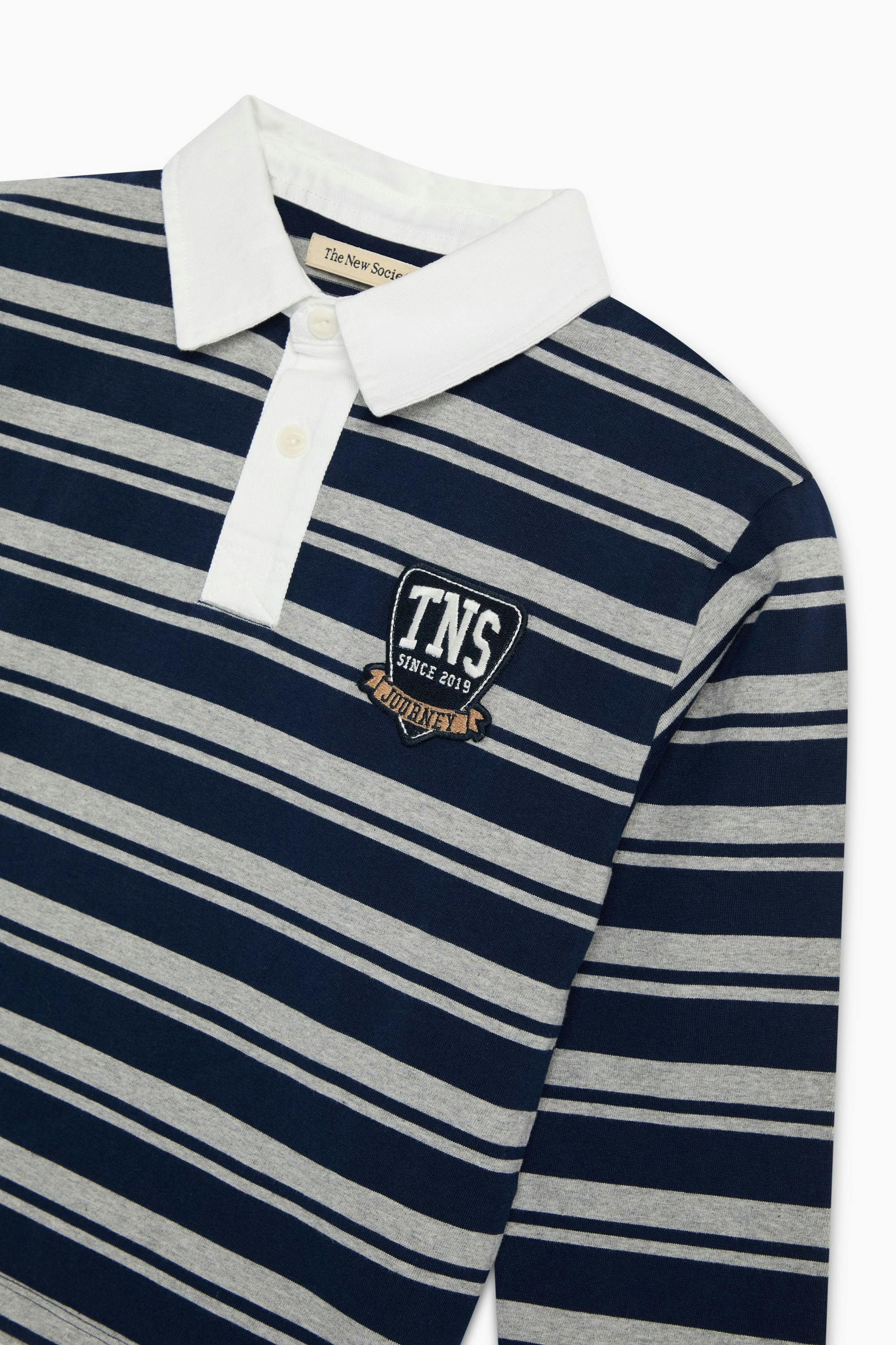 Glowee Polo Black Iris Stripe