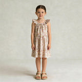 Organic Ruffle Tiered Dress - Pastel Bloom