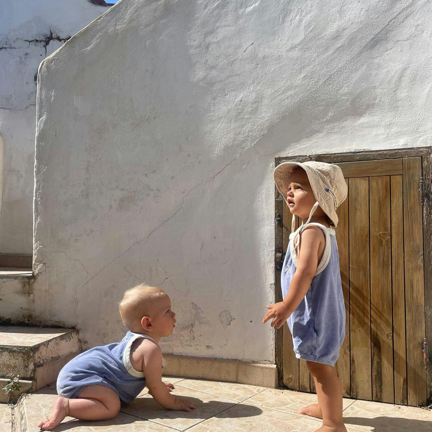 children's terry romper - berry breeze