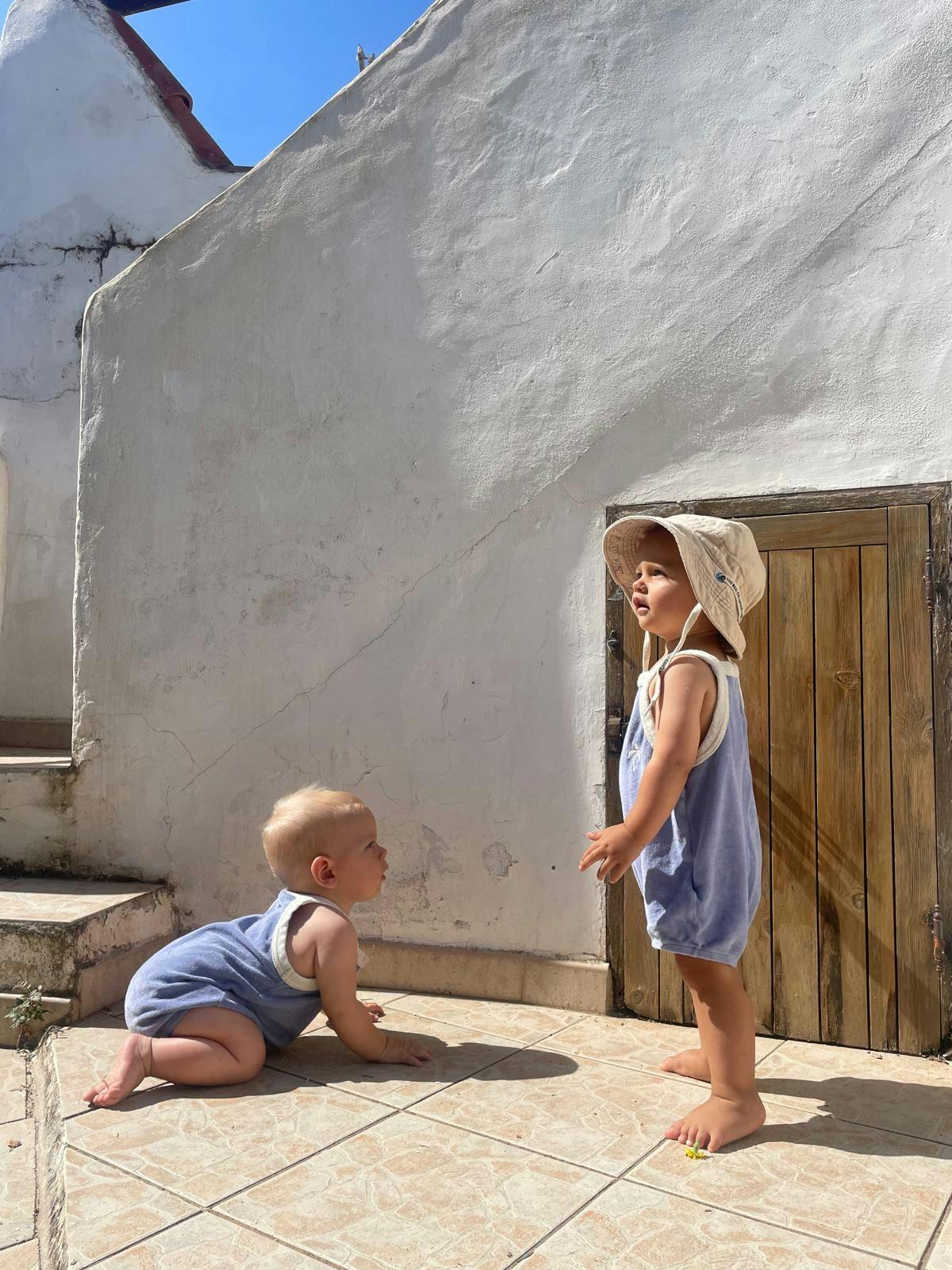 children's terry romper - berry breeze