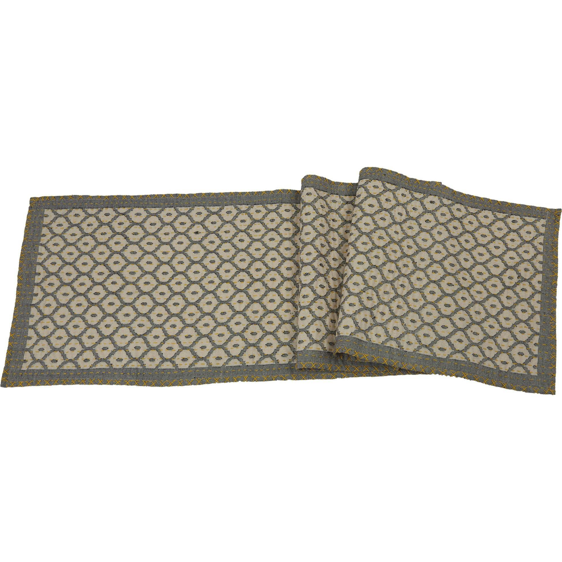 Artisan Hand Loomed Cotton Table Runner