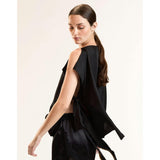 Windswept Tie Top, Black