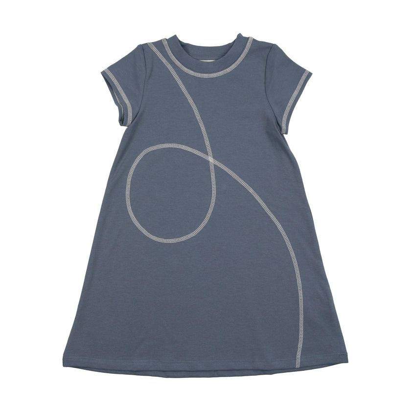 Spiral Stitch Short Sleeve Dress