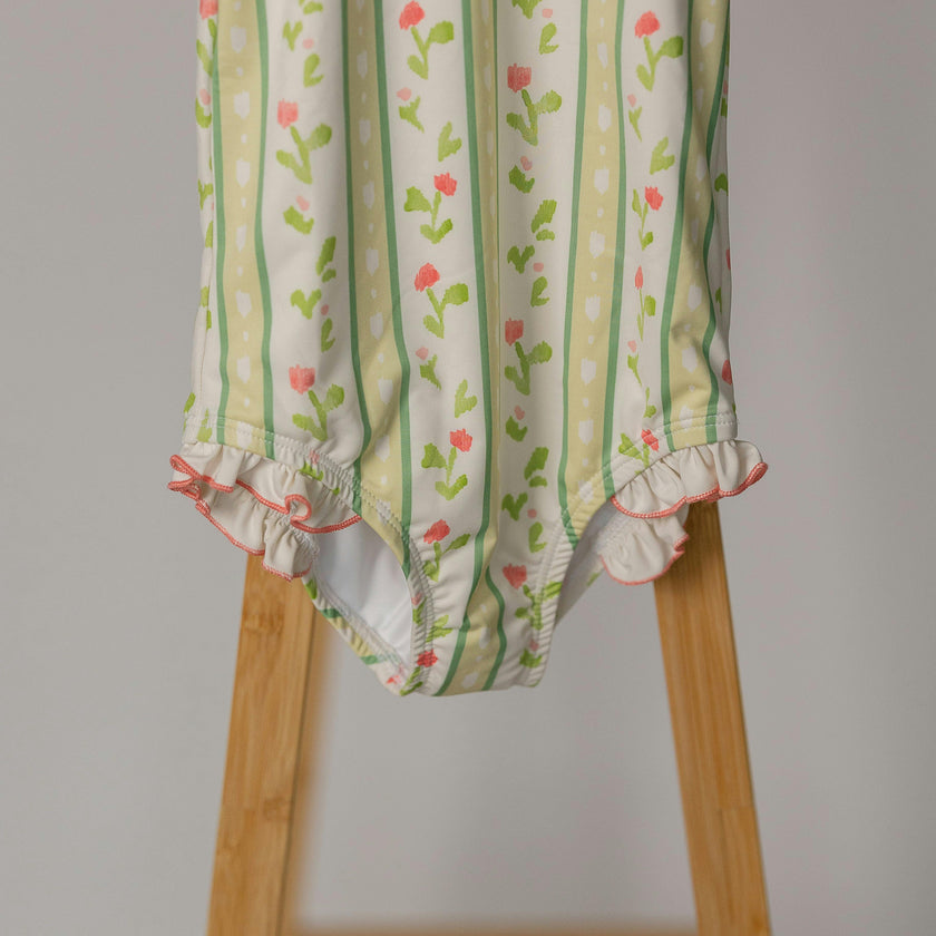 Bingley Suit in Vivian Stripe In Daffodil