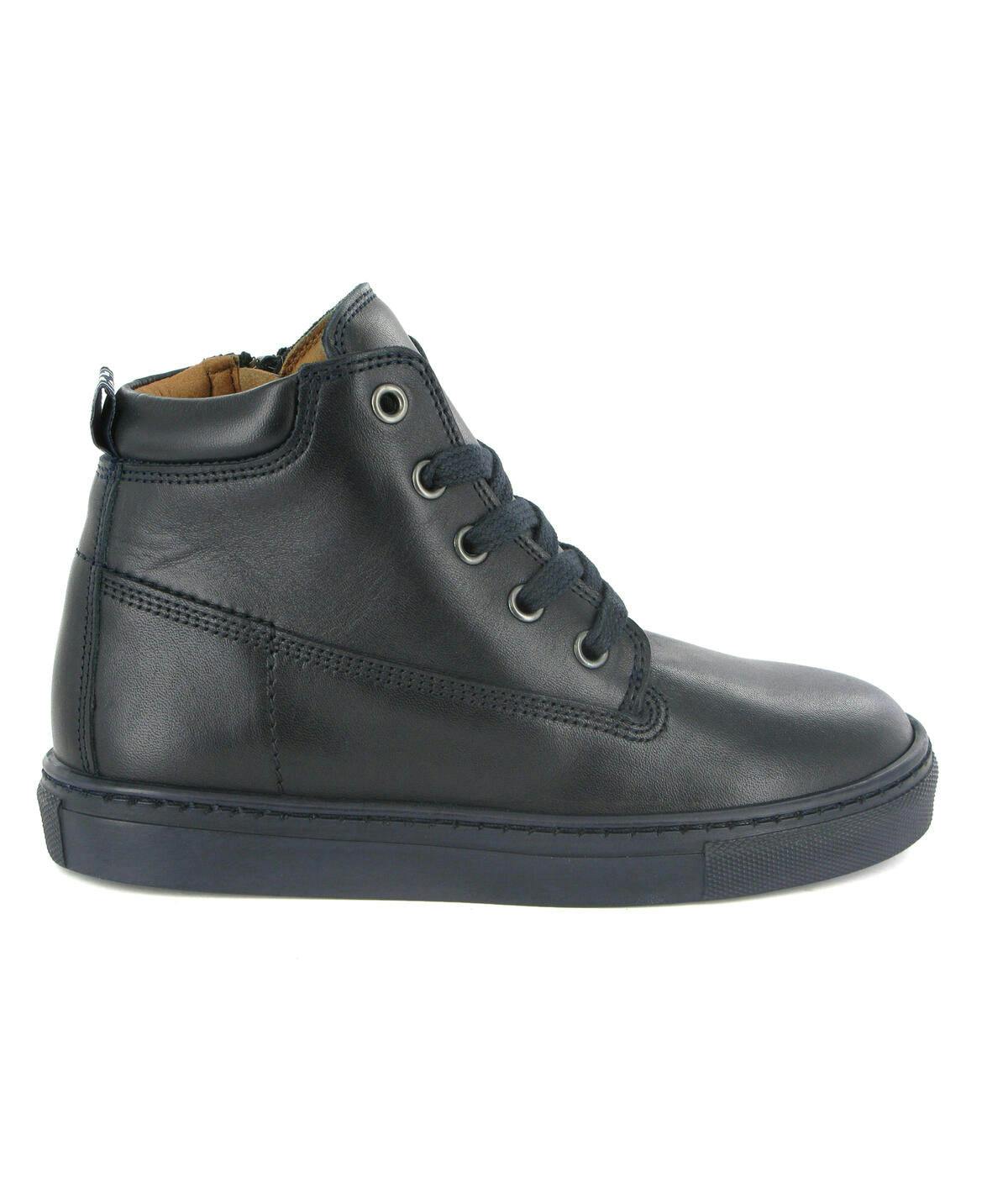 Leather Laces Boot, Dark Blue