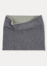 The Cashmere Grey Green Reversible Snood