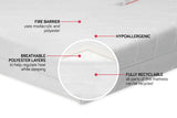 Babyletto Pure Core Mini Crib Mattress | Hybrid Quilted Waterproof Cover | Lightweight