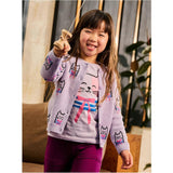 Iconic Bowtie Cats Cardigan, Purple