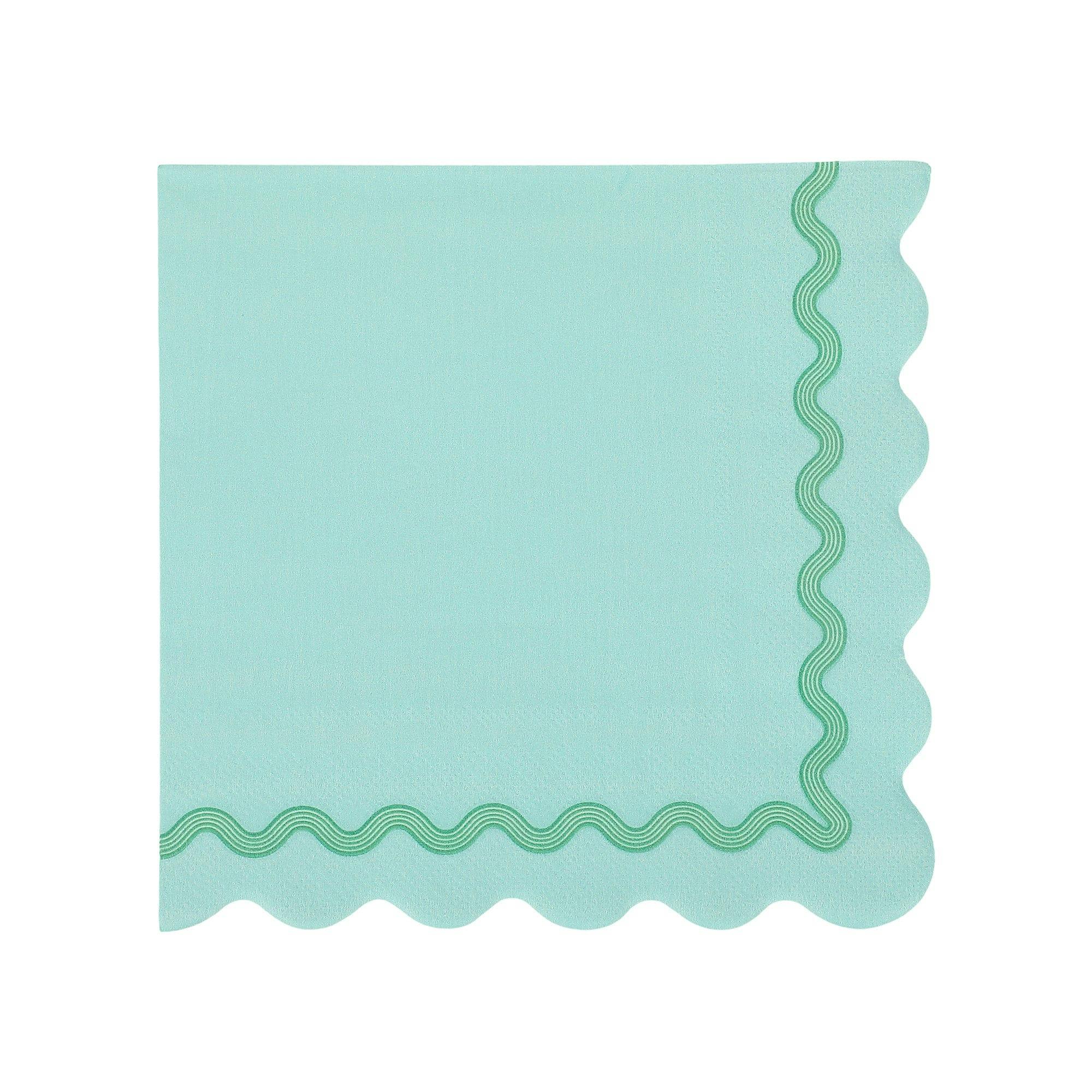 Packed Party Rainbow Ric Rac Assorted Lunch Napkins 20ct - Multicolor Ric Rac Detail 3-Ply Napkins in 5 Bold Color Combinations