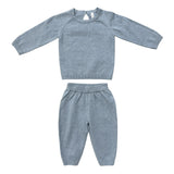 Baby Boy Soft Knit Baby Set in Teal Marble