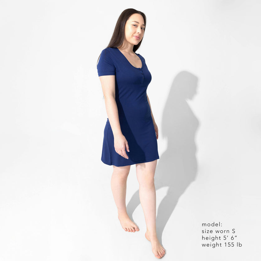 Starry Night Blue Bamboo Women's Nightgown