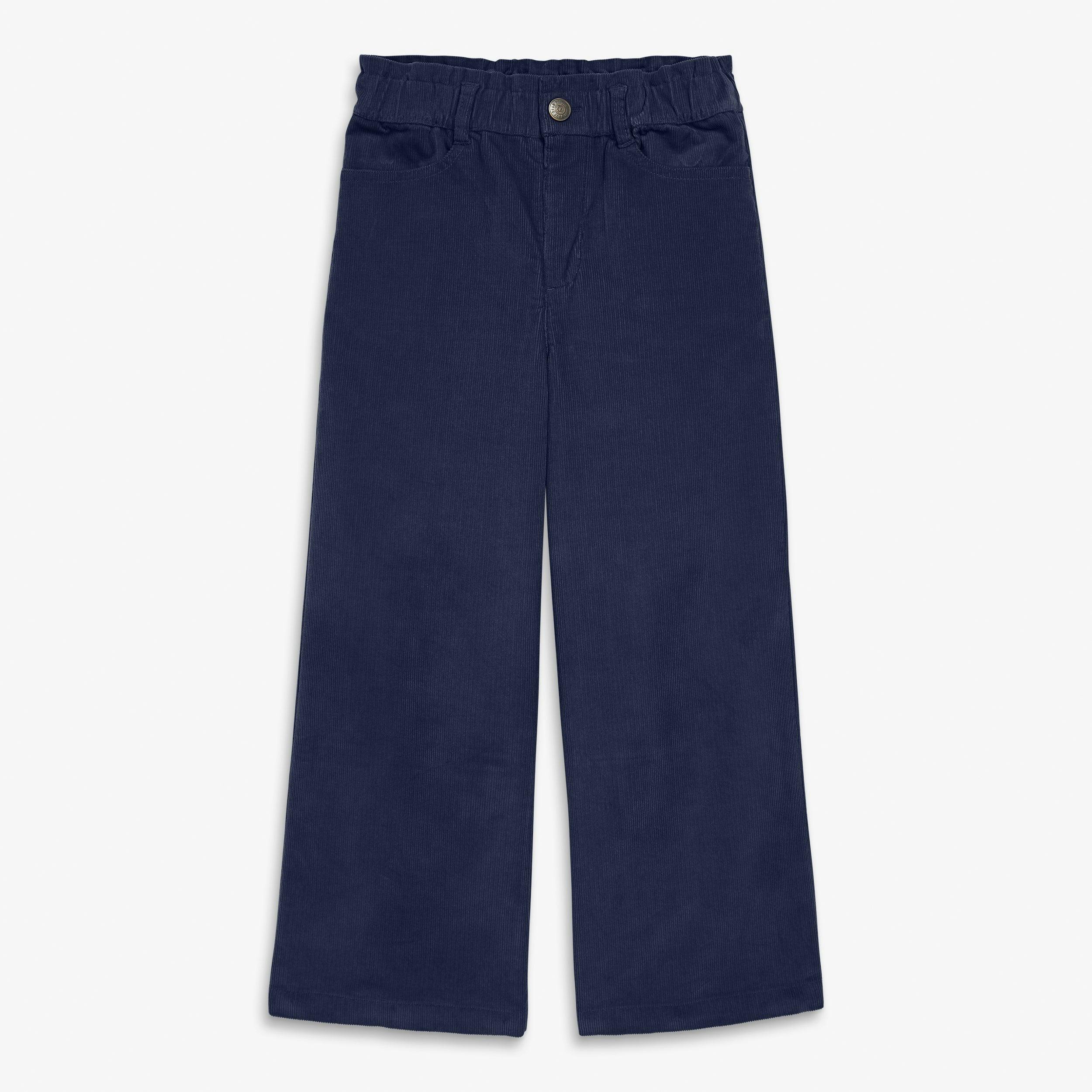 Kids stretch corduroy wide-leg pant