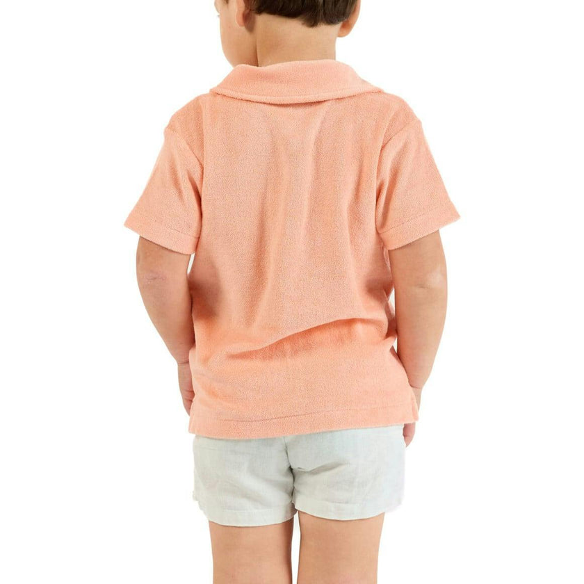 The Tropicana - Boys Coral Terry Polo