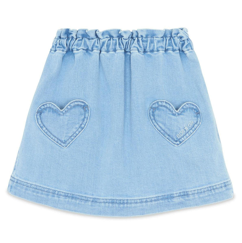 BONTON Douchka Skirt - Denim Blanchi