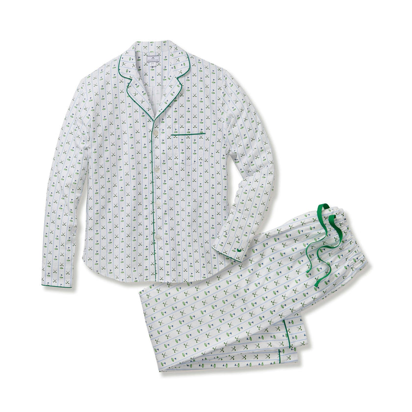 Men's Twill Pajama Set in Fairway Stripe