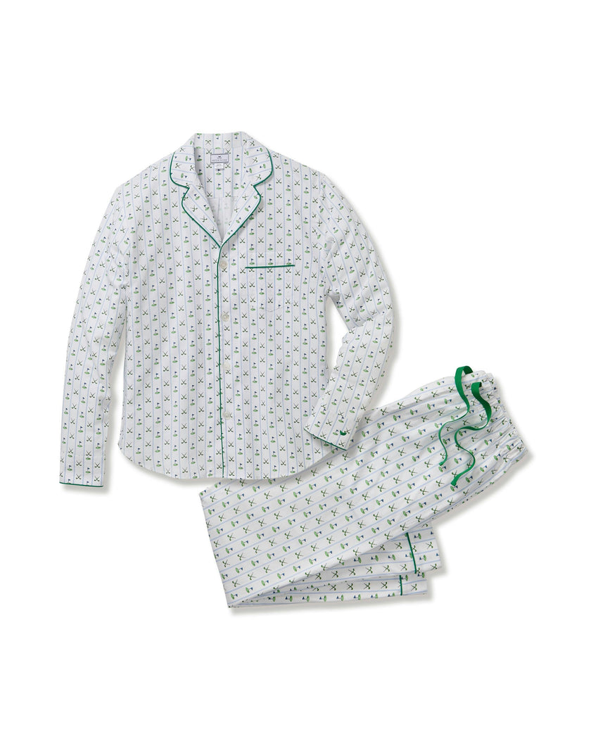 Men's Twill Pajama Set in Fairway Stripe