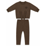French Fleece And Rib Overall Set