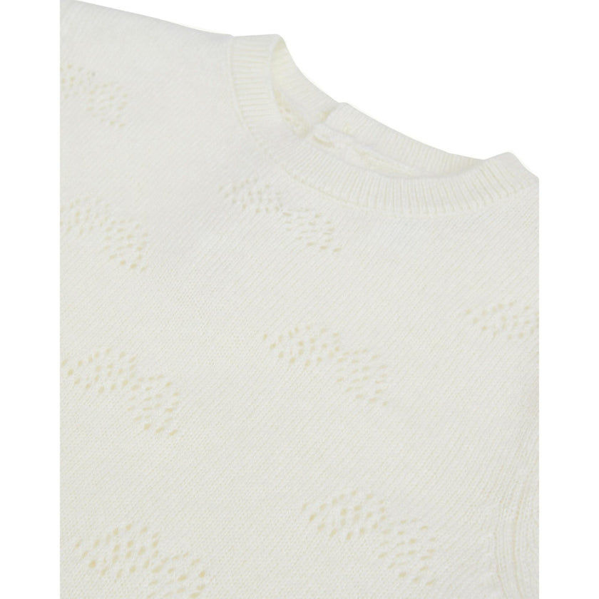 Angel Wing Cashmere Pointelle Sleepsuit