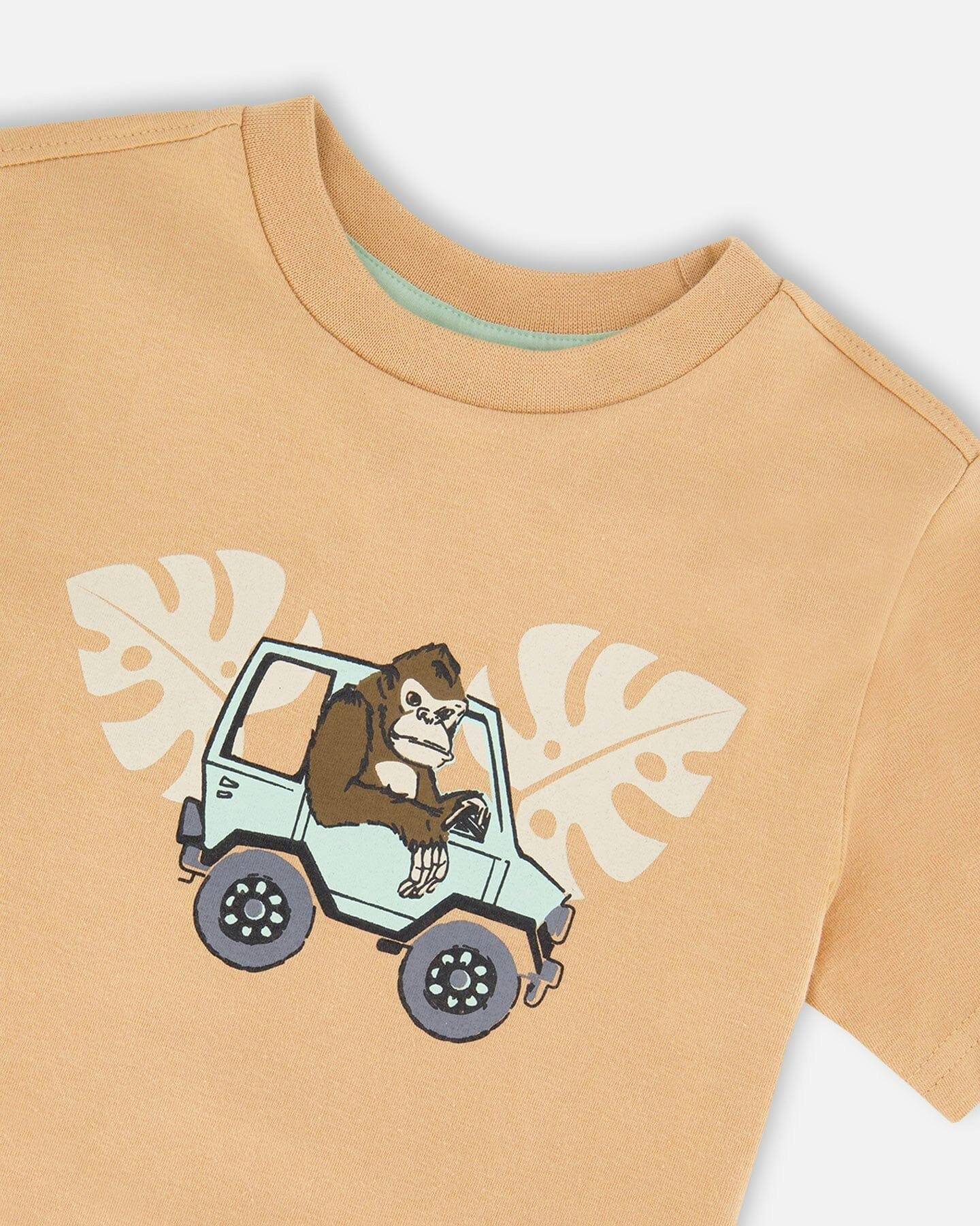 Organic Cotton Short Sleeve T-Shirt Beige