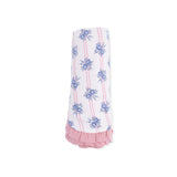 Stripe Dot Roses - Ruffle Blanket